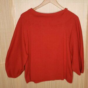 H&M Womens New Red Cowl Neck Cropped Large Sleeve Sweater XL